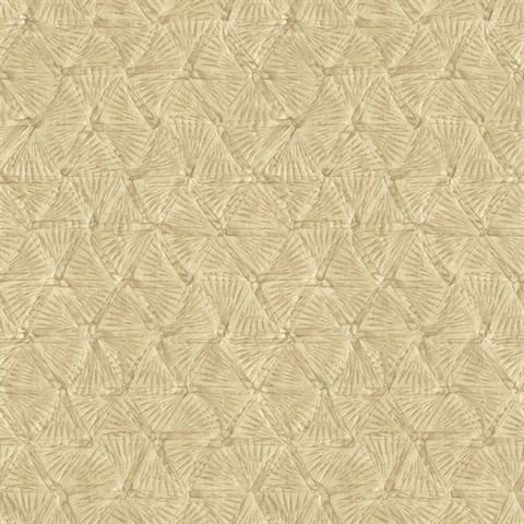 Wright Gold Textured Triangle Wallpaper