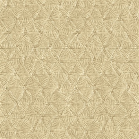 Wright Gold Textured Triangle Wallpaper