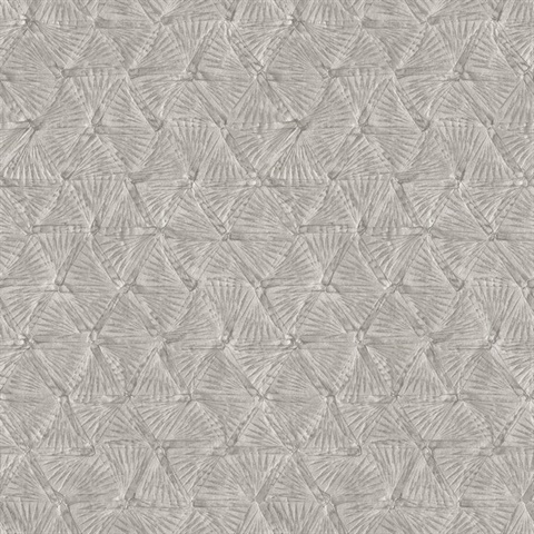 Wright Pewter Textured Triangle Wallpaper