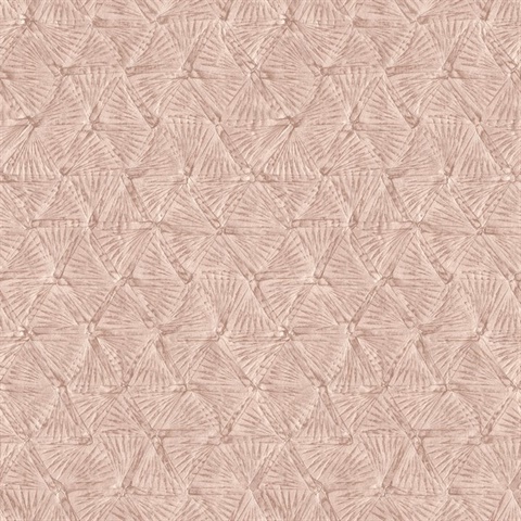 Wright Rose Gold Textured Triangle Wallpaper