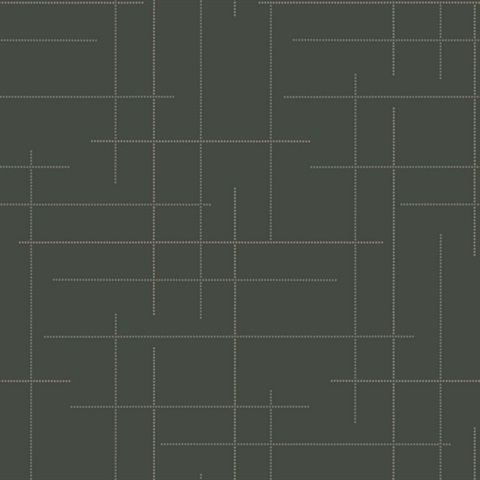 Wylie Green Dotted Gridlines Wallpaper
