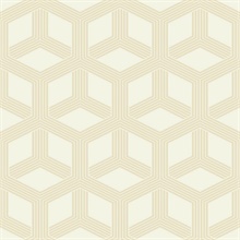 Xander Cream &amp; Gold Glam Geometric Wallpaper