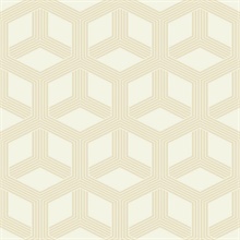 Xander Cream & Gold Glam Geometric Wallpaper