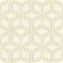 Xander Cream & Gold Glam Geometric Wallpaper