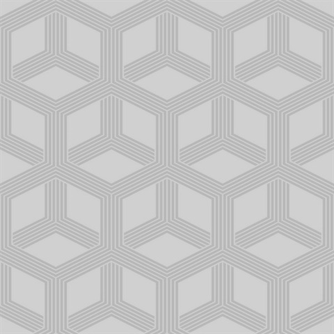 Xander Grey Glam Geometric Wallpaper