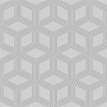 Xander Grey Glam Geometric Wallpaper