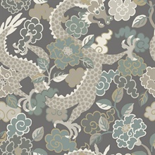 Yanci Stone Vibrant Floral Dragon Wallpaper