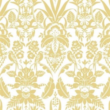 Yelloow Botanical Damask