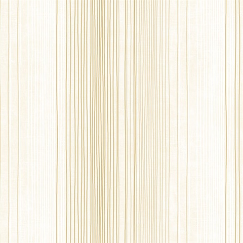 Yellow and Neutrals Random Stripe Prepasted Wallpaper