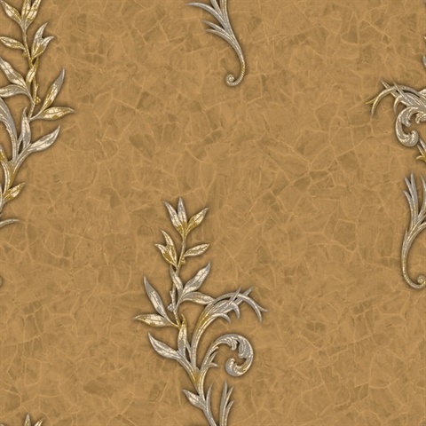 Yellow Celine Sprig Wallpaper