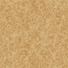 Yellow Country Damask Wallpaper