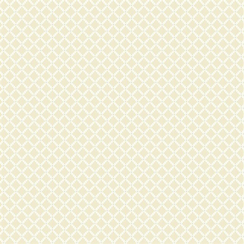 Yellow Diamond Gate Trellis Wallpaper