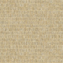 Yellow Faux Grass Horizontal Stripe Wallpaper