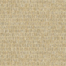 Yellow Faux Grass Horizontal Stripe Wallpaper