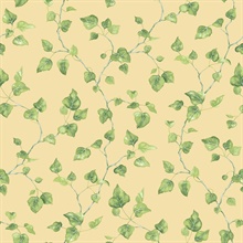 Yellow &amp; Green Just Ivy Leaf Leaf Wallpaper