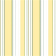 Yellow & Green Multi Sized Stripe Wallpaper