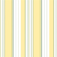 Yellow & Green Multi Sized Stripe Wallpaper