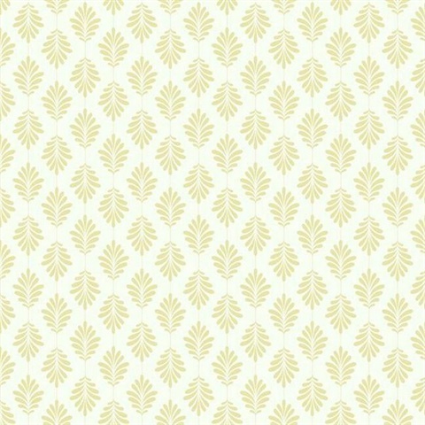 Yellow Leaflet Modern Floral Leaf Prepasted Wallpaper