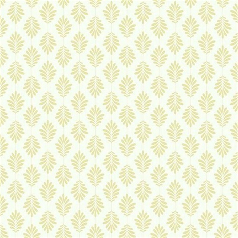 Yellow Leaflet Modern Floral Leaf Prepasted Wallpaper