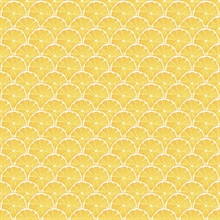 Yellow Lemon Citrus Slice Scallop Wallpaper