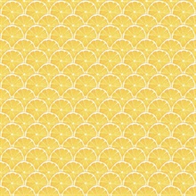 Yellow Lemon Citrus Slice Scallop Wallpaper