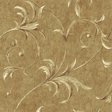 Yellow Ogee Acanthus Scroll