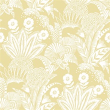 Yellow Suvi Modern Palm Leaf Wallpaper