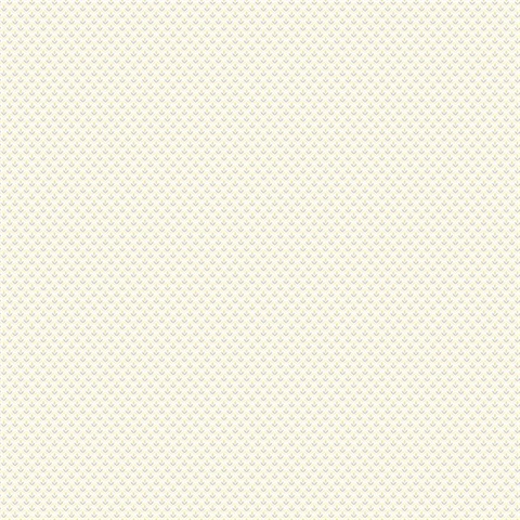 Yellow Tiny Tulip Trellis Wallpaper