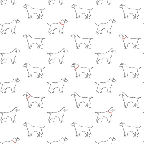 Yoop Black & White Dog Wallpaper