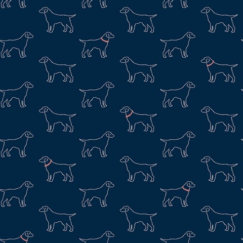 Yoop Dark Blue Dog Wallpaper