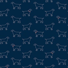 Yoop Dark Blue Dog Wallpaper