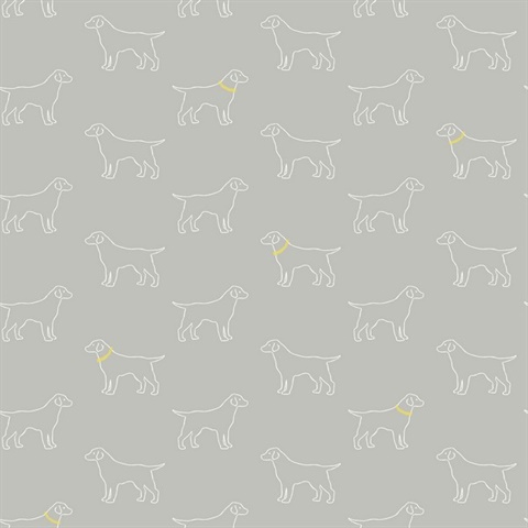 Yoop Slate Grey Dog Wallpaper