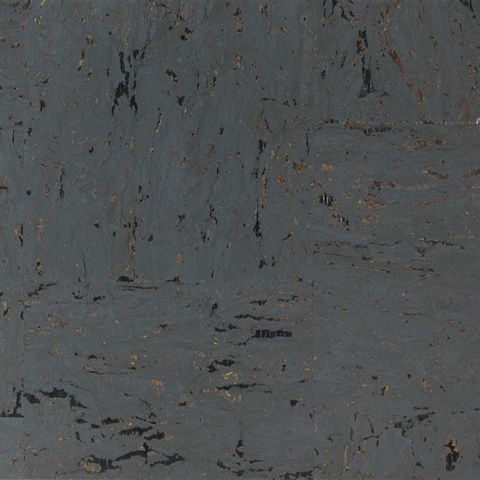 Yujin Charcoal Black Cork Wallpaper