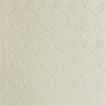 Yveline Beige Damask Ogee Wallpaper