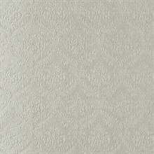 61-55448 | Yveline Platinum Damask Ogee Wallpaper | Wallpaper Boulevard