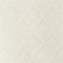 61-55450 | Yveline Pearl Damask Ogee Wallpaper | Wallpaper Boulevard