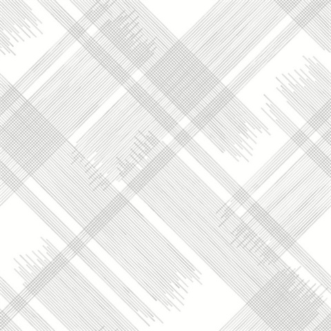 Zag Grey Diagonal Plaid Wallpaper