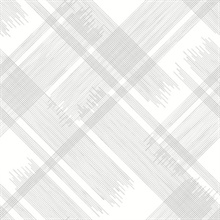 Zag Grey Diagonal Plaid Wallpaper