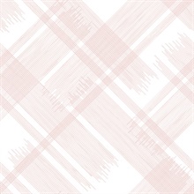 Zag Pink Diagonal Plaid Wallpaper