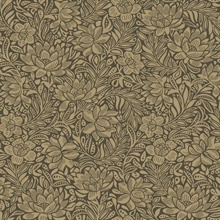 Zahara Chocolate Scandinavian Floral  Wallpaper