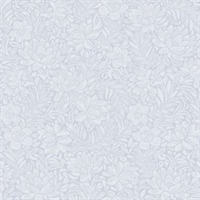 Zahara Periwinkle Scandinavian Floral  Wallpaper