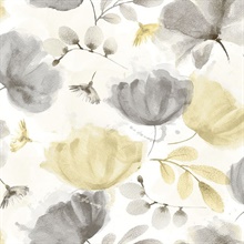 Zahra Grey Floral Wallpaper