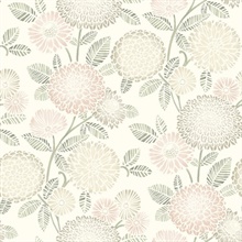 Zalipie Blush Floral Trail Wallpaper