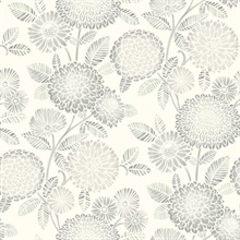 Zalipie Grey Floral Trail Wallpaper