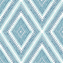 Zaya Blue Tribal Southwest Diamonds Wallpaper