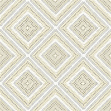 Zaya Light Yellow Tribal Southwest Diamonds Wallpaper