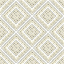 Zaya Light Yellow Tribal Southwest Diamonds Wallpaper