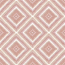 Zaya Orange Tribal Southwest Diamonds Wallpaper
