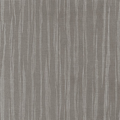 Zayne Dark Grey Organic Stripe Wallpaper