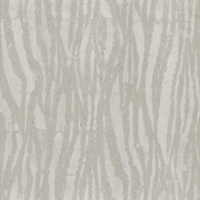 Zebra Chic Silver Metallic Stripe Wallpaper
